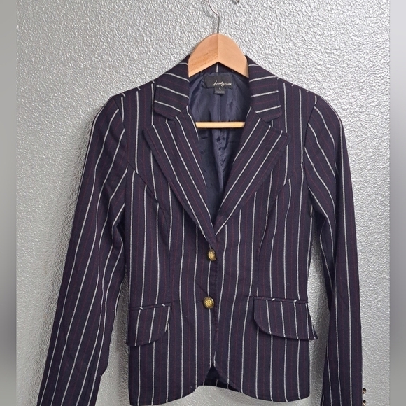Twenty One Blue Blazer With Stripes Of Red & White     Size 5 - Picture 7 of 9